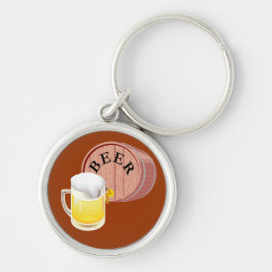 Bierfaß und Bier Stein Schlüsselanhänger