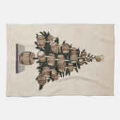 Bierfass-Weihnachtsbaum Geschirrtuch (Horizontal)