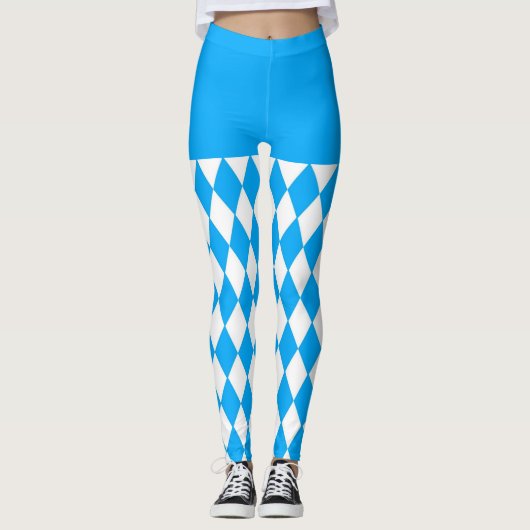 Bierfestival Bayerisches Flaggenmuster Oktoberfest Leggings (Vorderseite)
