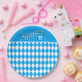 Bierfestival Bayerisches Flaggenmuster Oktoberfest Pappteller (Party)