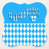 Bierfestival Bayerisches Flaggenmuster Oktoberfest Untersetzer (Vorderseite)