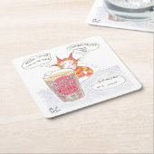 Bierfestival, Unentschlossene Katze, Biermatte Rechteckiger Pappuntersetzer (angewinkelt)