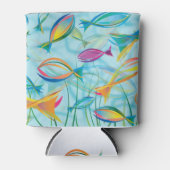 Bierfischerei farbige Fische Cooler Dosenkühler (Vorderseite)