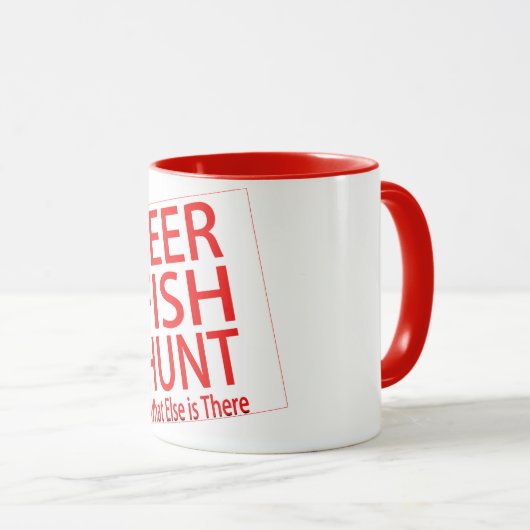 Bierfischjagd was sonst cooler lustiger tasse (VorderseiteRechts)
