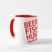 Bierfischjagd was sonst cooler lustiger tasse (Vorderseite Links)