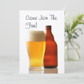 Bierflasche Bachelor Party Einladung (Stehend Vorderseite)