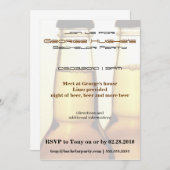 Bierflasche Bachelor Party Einladungen (Vorne/Hinten)