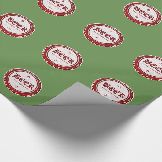 Bierflasche Geschenkpapier (Ecke)