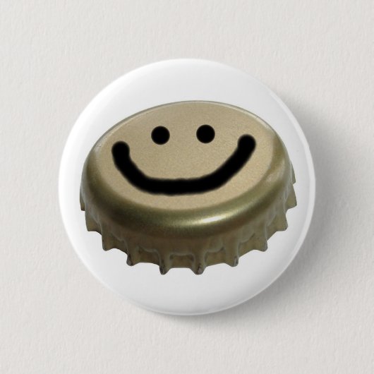 Bierflasche-Kappen-Gesicht Button (Vorderseite)