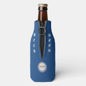 Bierflasche Kapsel blau/weiß Flaschenkühler (Flasche Rückseite)