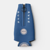 Bierflasche Kapsel blau/weiß Flaschenkühler (Rückseite)