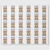 Bierflasche Lustiges Bier Geschenkpapier (Flach)