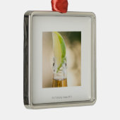 Bierflasche mit Limonem Keil Silbernes Ornament (Rechts)
