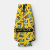 Bierflasche Muster mit Bläschen Retro mit Name Flaschenkühler (Rückseite)