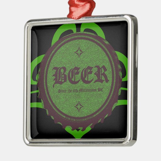 Bierflasche Ornament Aus Metall (Links)