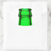 Bierflasche Ovaler Aufkleber (Tasche)