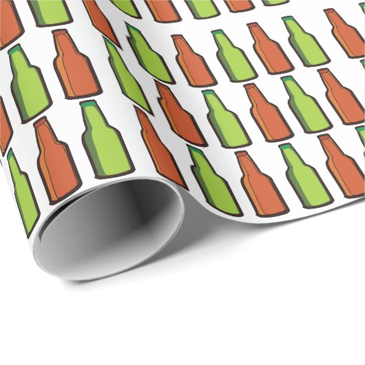 Bierflasche Trinken Party Geschenkpapier (Rolleneckpunkt)