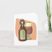 Bierflasche und Glas Rustikale Brauerei Karte (Vorderseite)