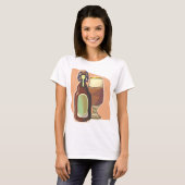 Bierflasche und Glas Rustikale Brauerei T-Shirt (Vorne ganz)