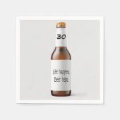 Bierflasche zum 30. Party Serviette (Vorderseite)