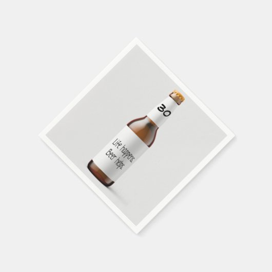Bierflasche zum 30. Party Serviette (Ecke)