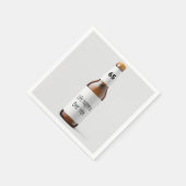 Bierflasche zum 65. Geburtstag Serviette (Ecke)