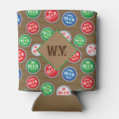 Bierflaschen Biertrinker Mit Monogramm Dosenkühler (Rückseite)