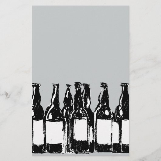 Bierflaschen Briefpapier (Vorderseite)