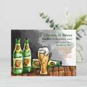 Bierflaschen Einladung (Stehend Vorderseite)