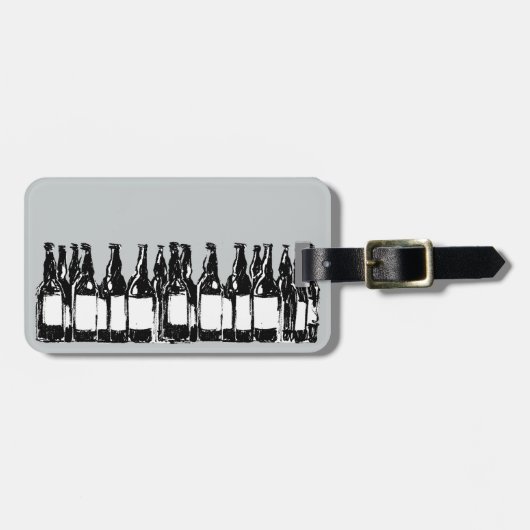 Bierflaschen Gepäckanhänger (Vorderseite horizontal)
