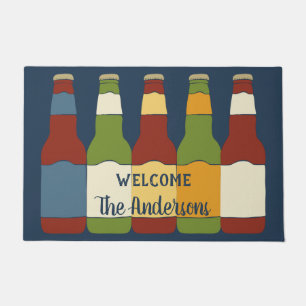 Bierflaschen Graphic Personalisiert Fußmatte