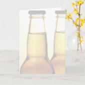 Bierflaschen Grußkarten Karte (Gelbe Blume)