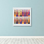 Bierflaschen in Farben Leinwanddruck (Insitu (Holzboden))