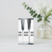 Bierflaschen | Metallischer Hintergrund Visitenkarte (Stehend Vorderseite)