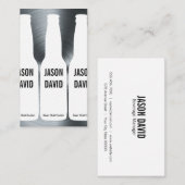 Bierflaschen | Metallischer Hintergrund Visitenkarte (Vorne/Hinten)