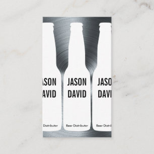 Bierflaschen Metallischer Hintergrund Visitenkarte