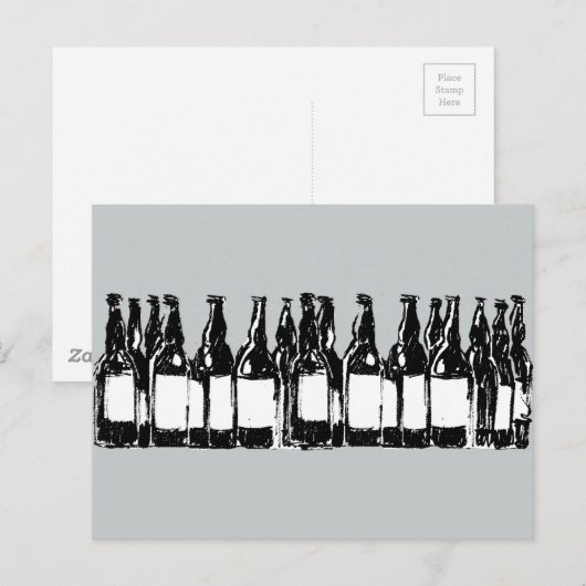 Bierflaschen Postkarte (Vorne/Hinten)