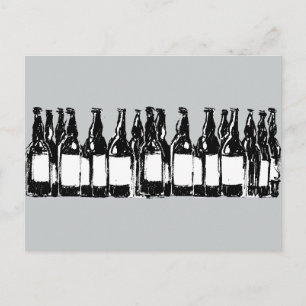 Bierflaschen Postkarte