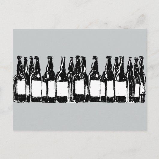 Bierflaschen Postkarte (Vorderseite)
