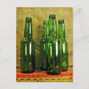 Bierflaschen Postkarte