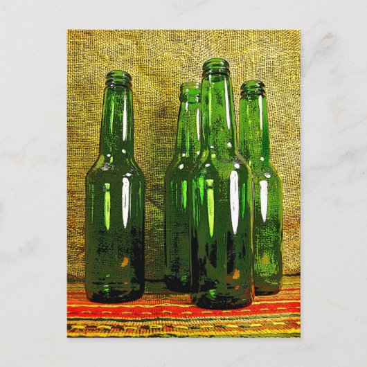 Bierflaschen Postkarte (Vorderseite)