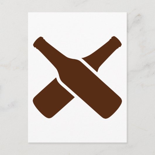 Bierflaschen Postkarte (Vorderseite)
