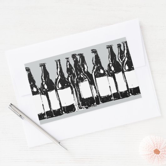 Bierflaschen Rechteckiger Aufkleber (Umschlag)