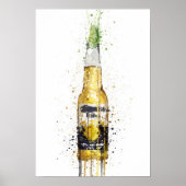 Bierflaschen-Wandkunst-Druck 'Limette' Poster (Vorne)