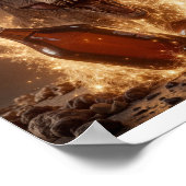 Bierflaschen zerbrechen poster (Ecke)