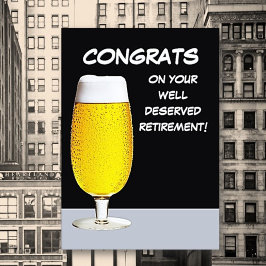 Bierflaschenetikett! Spaß, Rentner-Grußkarte Karte