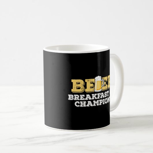 Bierfrühstück der Champions Funny Drinking Kaffeetasse (VorderseiteRechts)