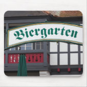 Biergarten-Schild, Deutschland Mousepad (Vorne)