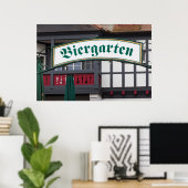 Biergarten-Schild, Deutschland Poster (Heimbüro)