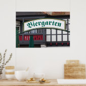 Biergarten-Schild, Deutschland Poster (Küche)